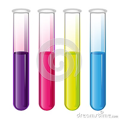 Test tubes set. Science and education vector. Vector Illustration