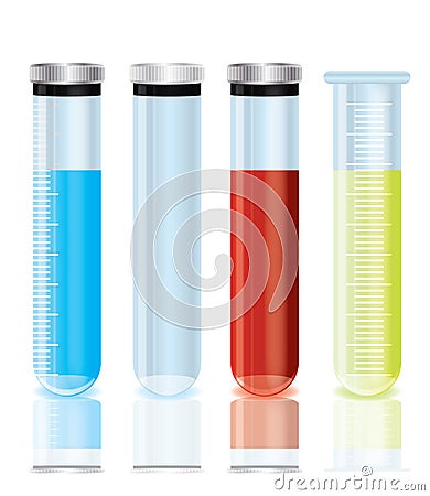 Test tubes,vector Vector Illustration