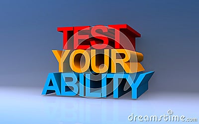 test your ability on blue Stock Photo