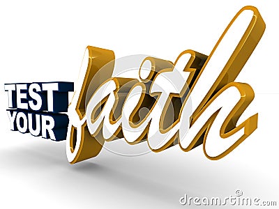 Test your faith Stock Photo