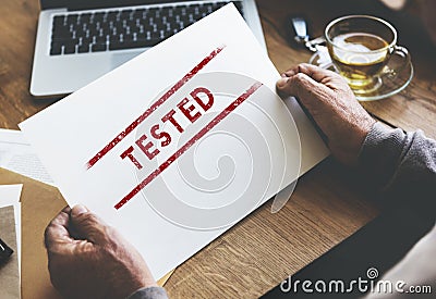 Tested Evaluation Knowledge Lesson Response Concept Stock Photo