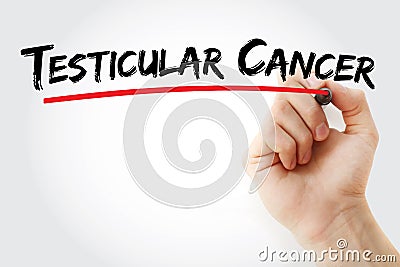 Testicular Cancer text with marker Stock Photo