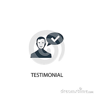 Testimonial icon. Simple element Vector Illustration