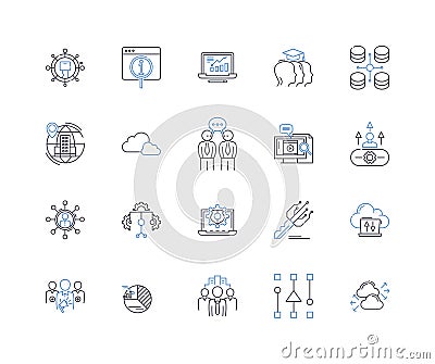 Testimonial line icons collection. Feedback, Endorsement, Recommendation, Praise, Commendation, Applause, Approval Vector Illustration