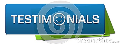 Testimonials Blue Green Horizontal Stock Photo