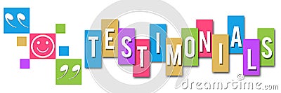 Testimonials Colorful Squares Elements Stock Photo