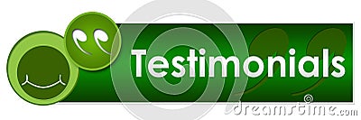 Testimonials Green Circles Stock Photo