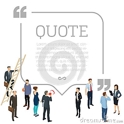 Testimonials quote shape concept Vector Illustration