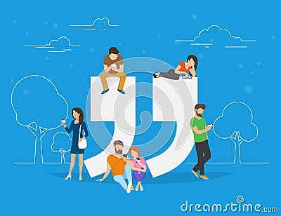 Testimonials symbol concept illustration Vector Illustration