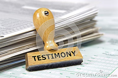 Testimony Stock Photo