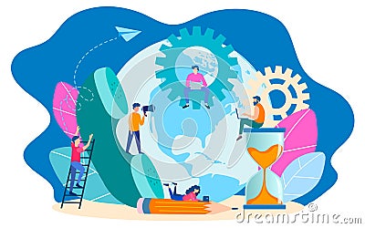 Testing to support customers and business development Vector Illustration