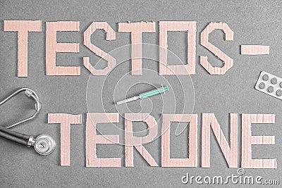 Testosterone background Stock Photo