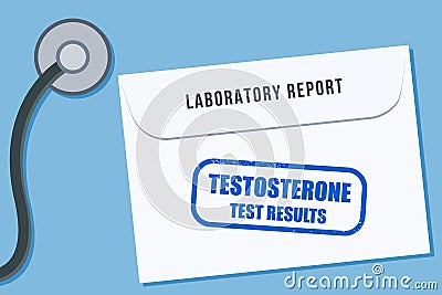 Testosterone hormone lab test results Vector Illustration