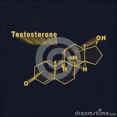 Testosterone Hormone Structural chemical formula Stock Photo