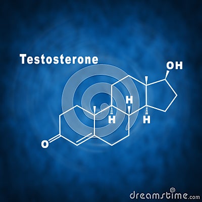 Testosterone Hormone Structural chemical formula Stock Photo
