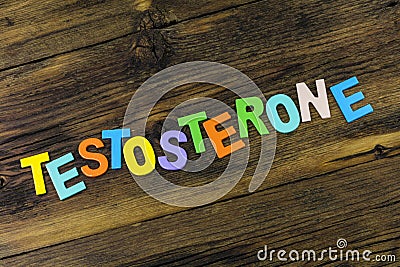 Testosterone male health hormone man libido body level steroid Stock Photo