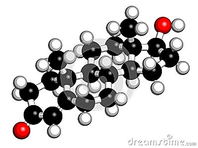 Testosterone male sex hormone androgen molecule. 3D rendering. Atoms are represented as spheres with conventional color coding:. Vector Illustration