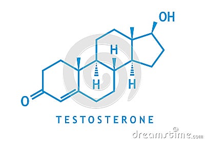 Testosterone molecule Vector Illustration