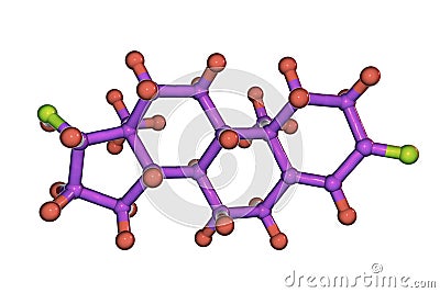 Testosterone, a primary sex hormone in men and an anabolic steroid Cartoon Illustration