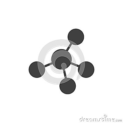 Tetrahedral molecular geometry vector icon Vector Illustration