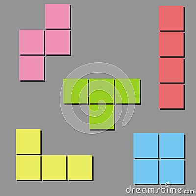 Tetris Background. Vector Vector Illustration