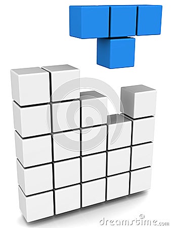 Tetris game Stock Photo