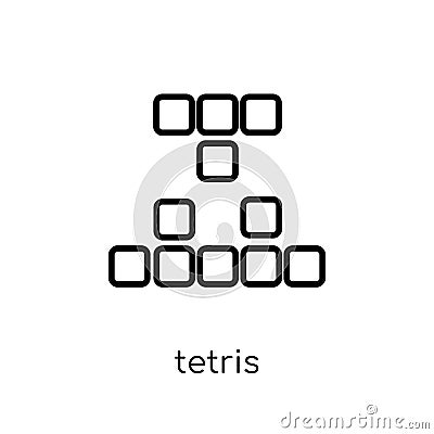 Tetris icon from Entertainment collection. Vector Illustration