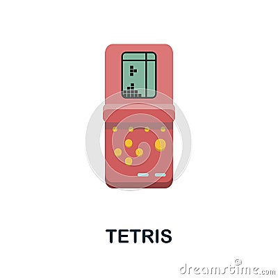 Tetris icon. Flat sign element from table games collection. Creative Tetris icon for web design, templates, infographics Vector Illustration