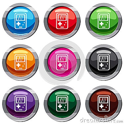 Tetris set 9 collection Vector Illustration