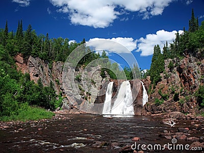 Tettegouche waterfall Stock Photo