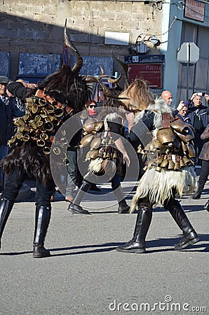 Teulada, Sardinia - Traditional masks of Sardinia. Editorial Stock Photo