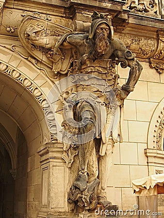 Teutonic knight statue Stock Photo