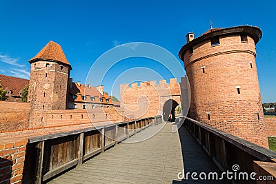 Teutonic medieval Malbork Castle, Poland Editorial Stock Photo