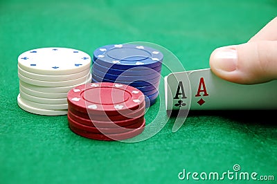 Texas Hold 'Em Stock Photo