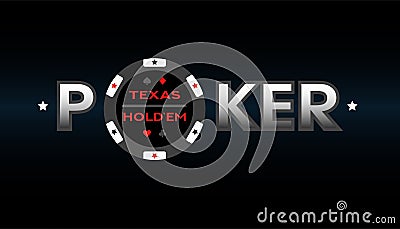 Texas Holdem Poker, vector illustration. Vector Illustration