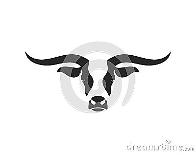 Texas longhorn bull. Logo. Symbol of New Year 2021 Vector Illustration