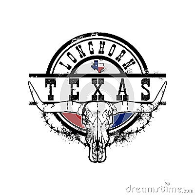 Texas Longhorn Festival Emblem Logo Vector Illustration