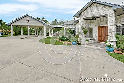 Texas Mini Farm/Ranch Real Estate Photography Editorial Stock Photo