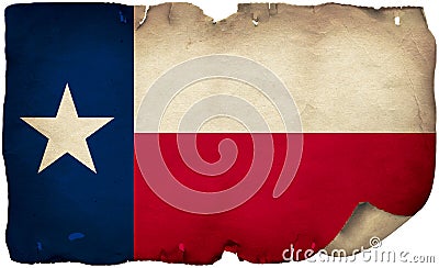 Texas State Flag On Old Paper Stock Photo