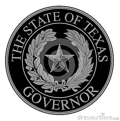 Texas State Governor Seal Vector Illustration