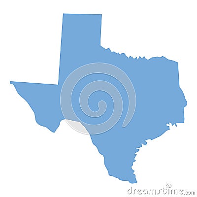 Texas State map Vector Illustration