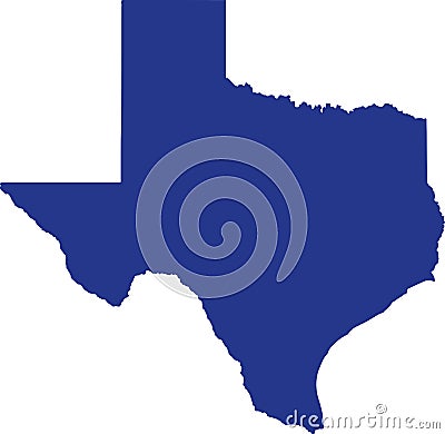 Texas state map Vector Illustration