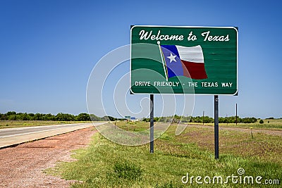 Texas State Sign Stock Photo