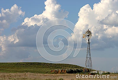 Texas Windmill Stock Photo