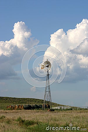 Texas Windmill-Vertical Stock Photo