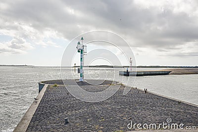 Texel, Netherlands. August 2022. The harbor head of the ferry port of Texel. Editorial Stock Photo