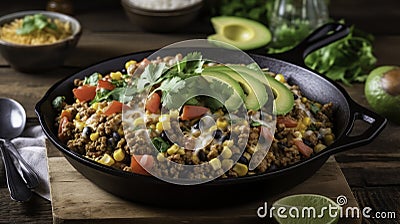 Texmex ground meat mexican food Stock Photo