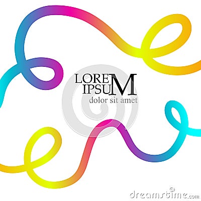 Text background with gradient line. hand drawing. Not AI, Vector illustration Vector Illustration
