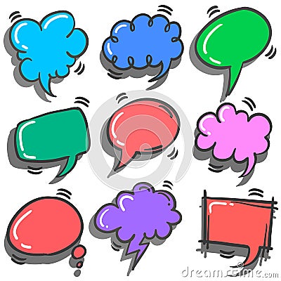 Text balloon style vector illustration Vector Illustration