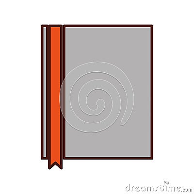 Text book with ribbon Vector Illustration